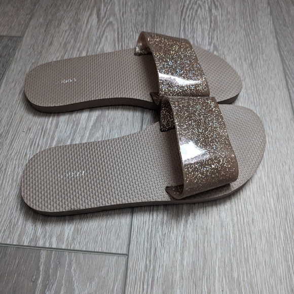 Gold Glitter slides - Picture 3 of 6